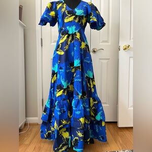 Christopher John Rogers Floral Tiered Maxi Dress Size 0